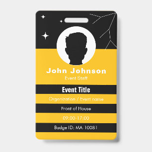 Badge d'événement à code QR • Carte d'identité num