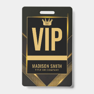 Badge d'événement commercial VIP
