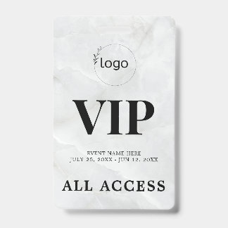 Badge d'événement élégant personnalisé VIP tout ac