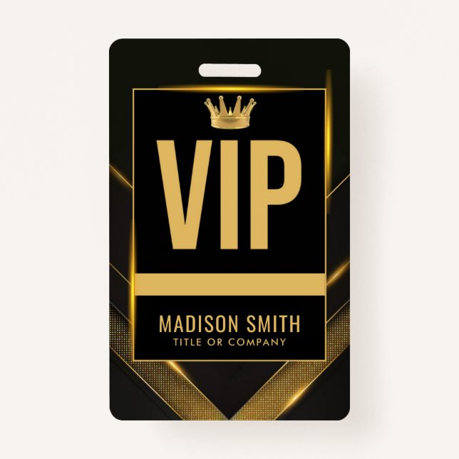 Badge d'événement professionnel VIP (Devant)