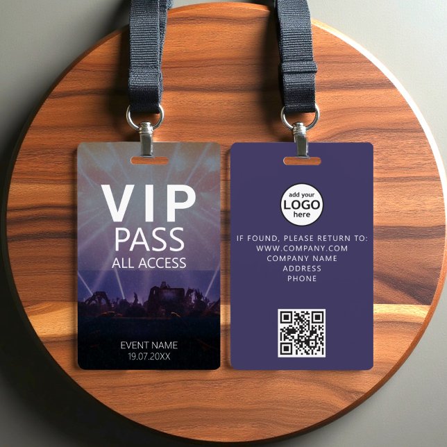 Badge d'événement QR Code Accès Complet VIP Person (Créateur téléchargé)