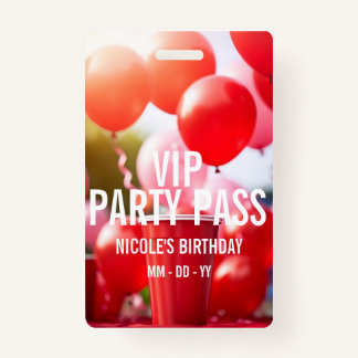 Badge d'événement VIP Birthday Party