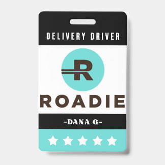 Badge d'ID de livraison de route