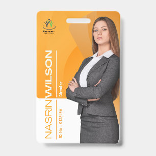 Badge d'ID employé personnalisé