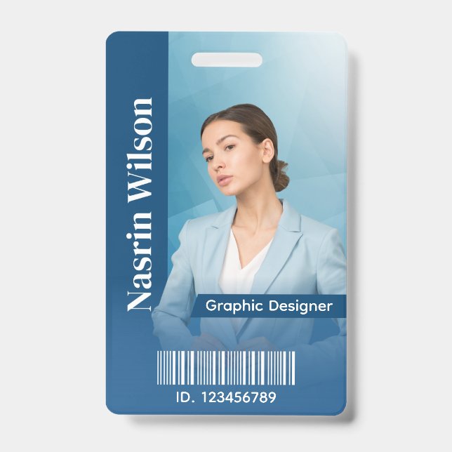 Badge d'ID employé personnalisé (Avant)