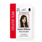 Badge d'ID employé personnalisé Rouge