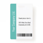 Badge d'ID employé personnalisé Turquoise