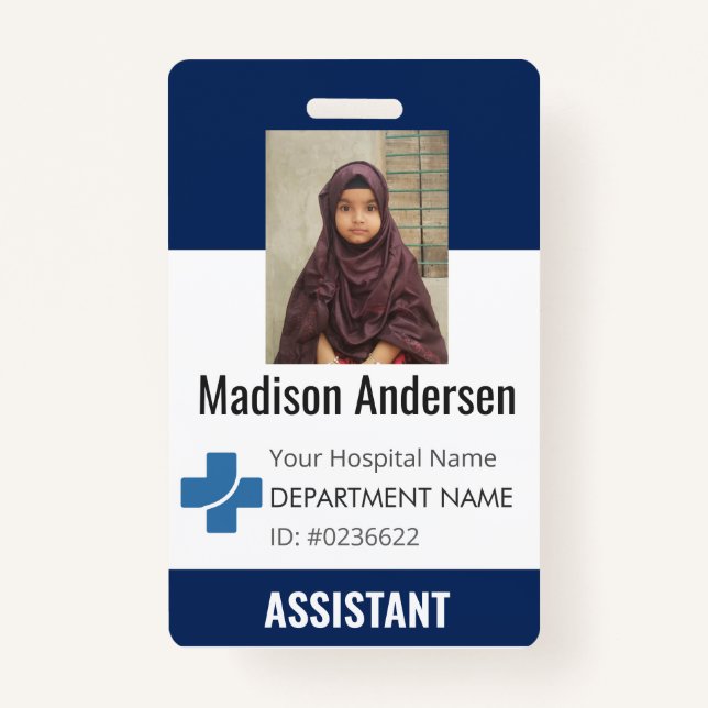 Badge d'ID personnalisé | Carte d'identité profess (Devant)