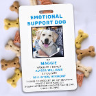 Badge d'ID photo du chien de soutien émotionnel