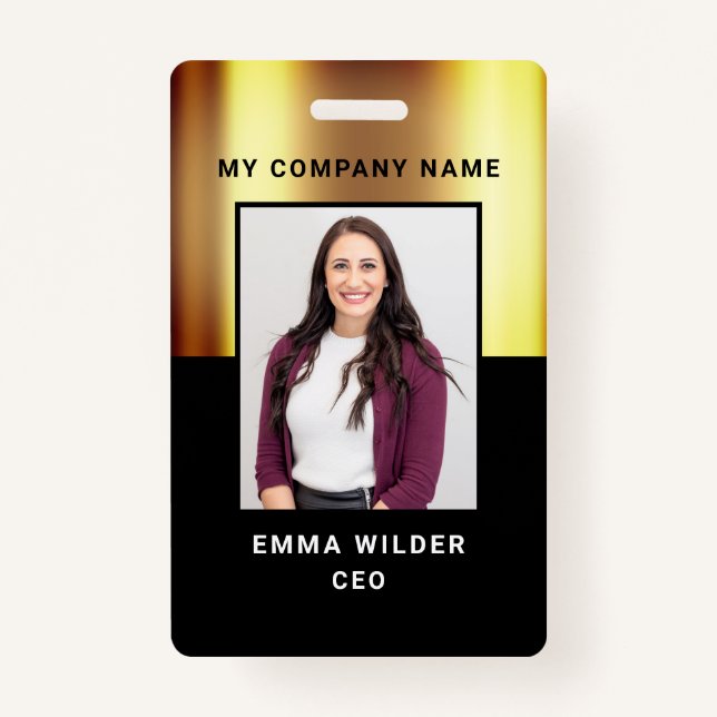 Badge d'ID photo personnalisé (Devant)