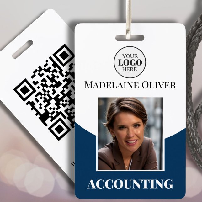 Badge d'ID photo personnalisée de l'employé avec l (Créateur téléchargé)