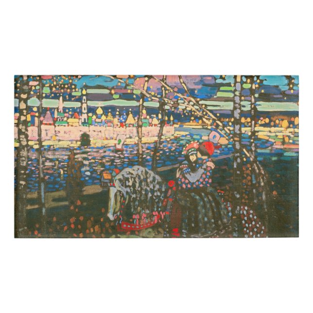 Badge D'identification Abstrait Kandinsky équitation Couple coloré (Devant)