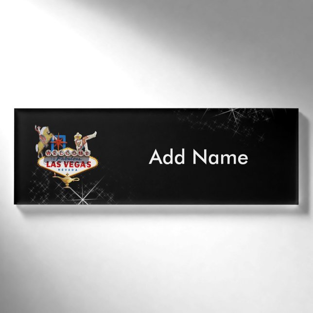 Badge D'identification Affiche de bienvenue Las Vegas Sur Arrière - plan  (Devant)