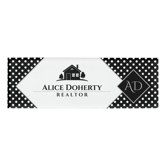 Badge D'identification Agent immobilier| Accueil| Initiales (Devant)