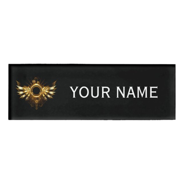 Badge D'identification Ailes de Steampunk (Devant)