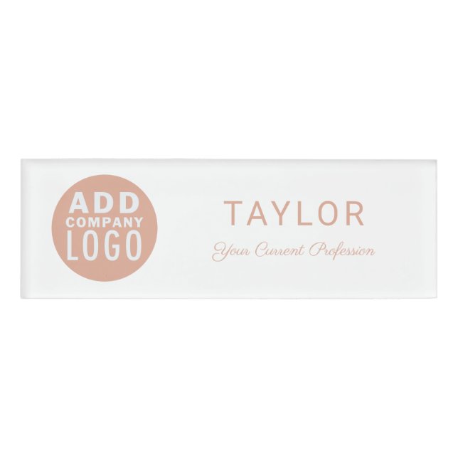 Badge D'identification Ajouter votre logo d'entreprise Événements d'emplo (Devant)