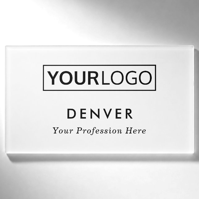 Badge D'identification Ajoutez votre propre nom et titre de logo (Devant)
