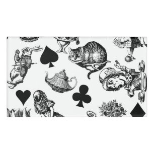 Badge D'identification Alice White Rabbit Wonderland Classic
