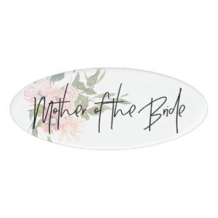 Badge D'identification Aquarelle florale Mariée Mère de la mariée
