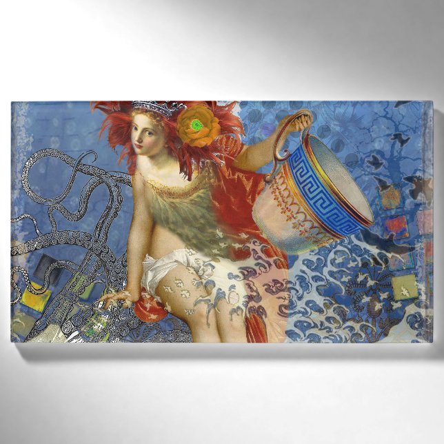 Badge D'identification Aquarius Mermaid Bleu gothique (Devant)