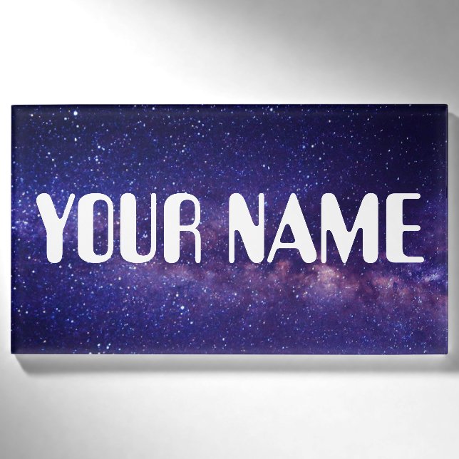 Badge D'identification arrière - plan Galaxy - Customisez votre propre (Devant)