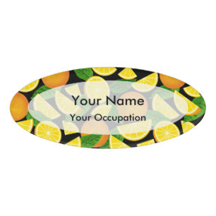 Badge D'identification Arrière - plan orange