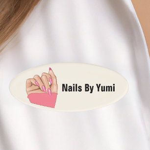 Badge D'identification Artiste de ongles Uniforme Manicuriste Salon Beaut