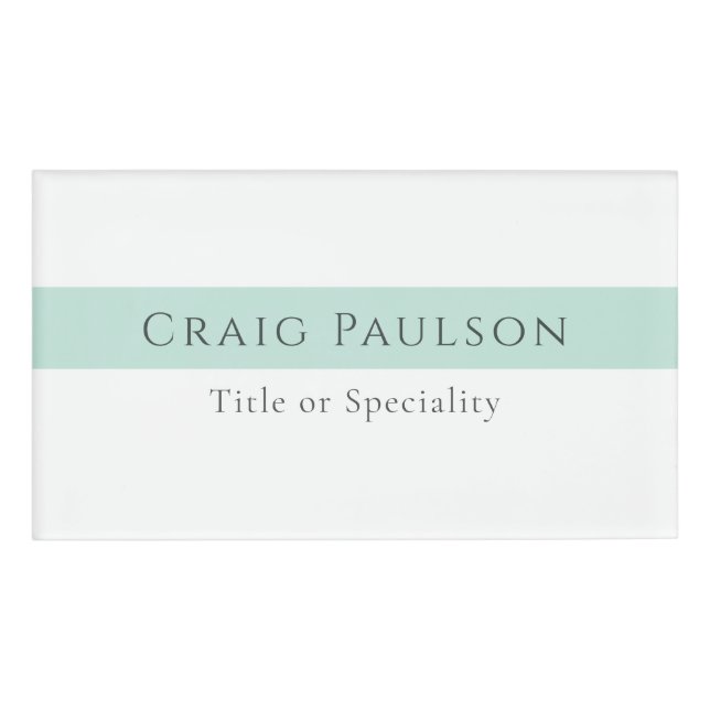 Badge D'identification Attrayant Simple Plain Professionnel Moderne (Devant)