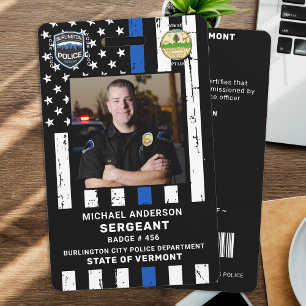 Badge d'identification avec code-barres et logo ph