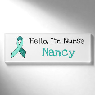 Badge D'identification Balise Bonjour personnalisée, Infirmière Im