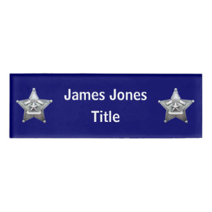 Badge D'identification Balise de nom acrylique de l'insigne du shérif