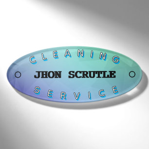 Badge D'identification Balise de nom de nettoyage moderne