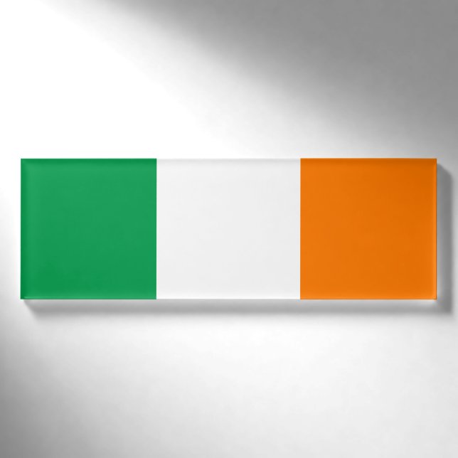 Badge D'identification Balise de nom du drapeau de l'Irlande (Devant)