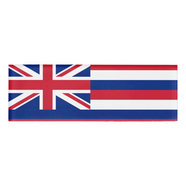 Badge D'identification Balise de nom du drapeau d'Hawaii (Devant)