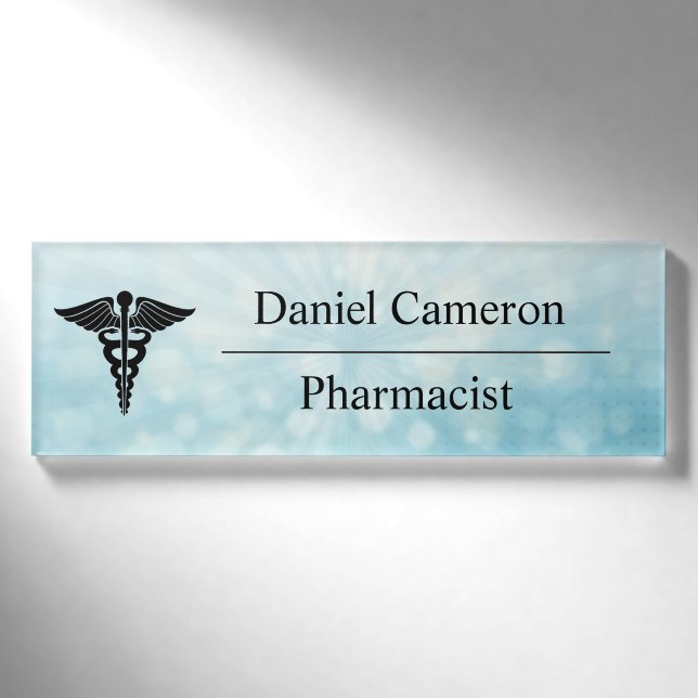 Badge D'identification Balise de nom du pharmacien personnalisé (Devant)