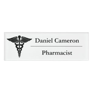 Badge D'identification Balise de nom du pharmacien personnalisé