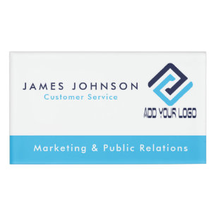 Badge D'identification Balise de nom magnétique promotionnelle avec logo