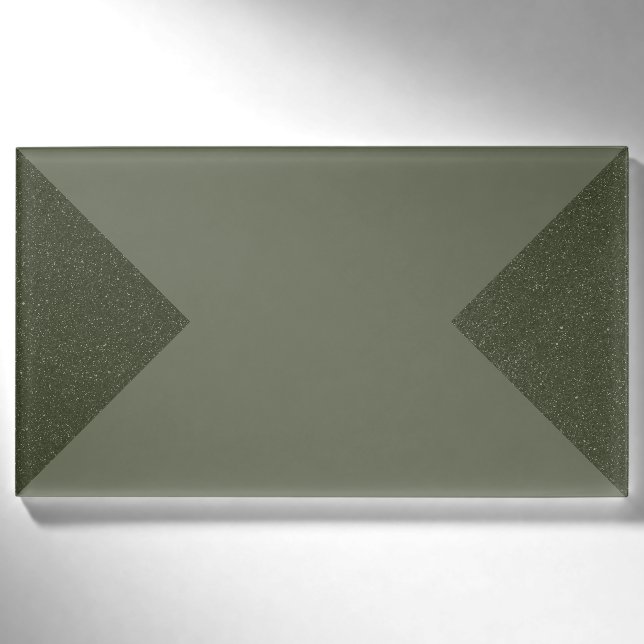 Badge D'identification Balise de nom Moss Green Corners - Personnalisable (Devant)
