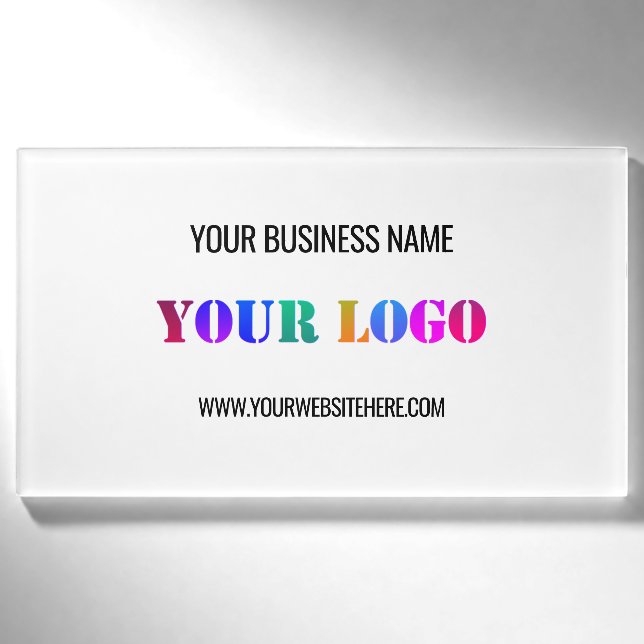 Badge D'identification Balise de nom personnalisé du logo d'entreprise (Devant)