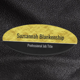 Badge D'identification Balise de nom personnalisé Faux Gold Foil Professi