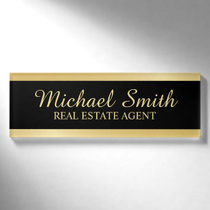 Badge D'identification Balise de nom personnalisé Gold Professional