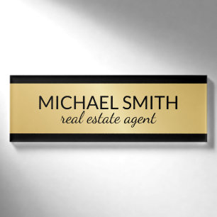 Badge D'identification Balise de nom personnalisé Gold Professional