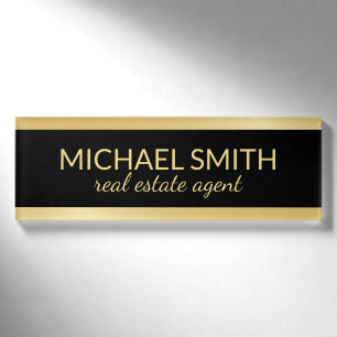 Badge D'identification Balise de nom personnalisé Gold Professional