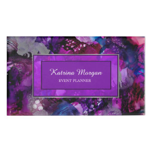 Badge D'identification Balise de nom pourpre des Encres dramatiques moder