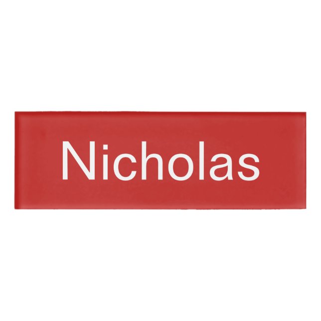 Badge D'identification Balise Nicholas Name (Devant)