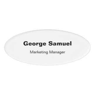 Badge D'identification Balise Nom de l'employé d'entreprise simple