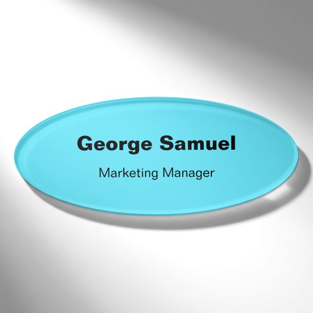 Badge D'identification Balise Nom de l'employé d'entreprise simple (Devant)