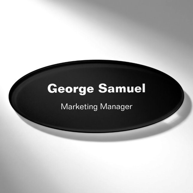 Badge D'identification Balise Nom de l'employé d'entreprise simple (Devant)