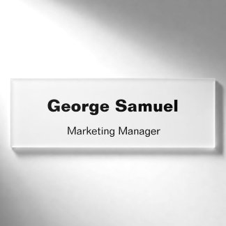Badge D'identification Balise Nom de l'employé d'entreprise simple