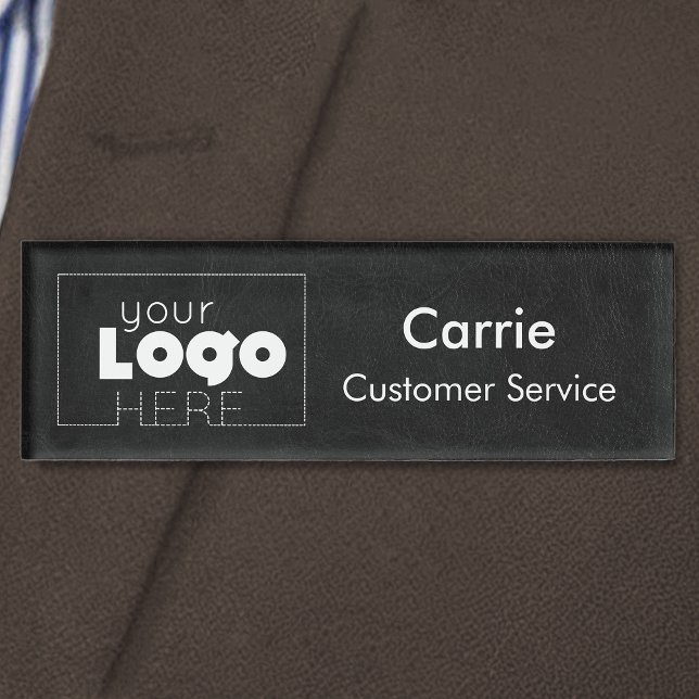 Badge D'identification Balise Nom de l'employé - Logo personnalisé en cui (Créateur téléchargé)